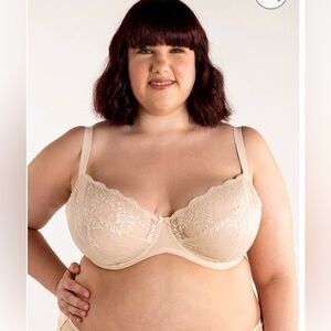 Understance Yara FlexWire Unpadded Demi Lift Bra 36H champagne